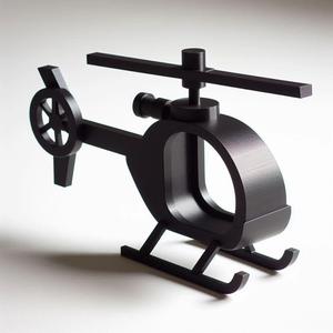 Helicopter Showpiece 3D Print – Modern Decorative Display Model