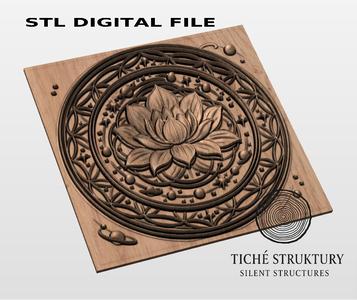 Lotus Mandala – Sacred Geometric Decorative – 3D STL Model