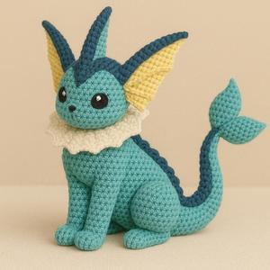 Vaporeon Crochet Style - Pokémon | 3D Printable Figure (STL)
