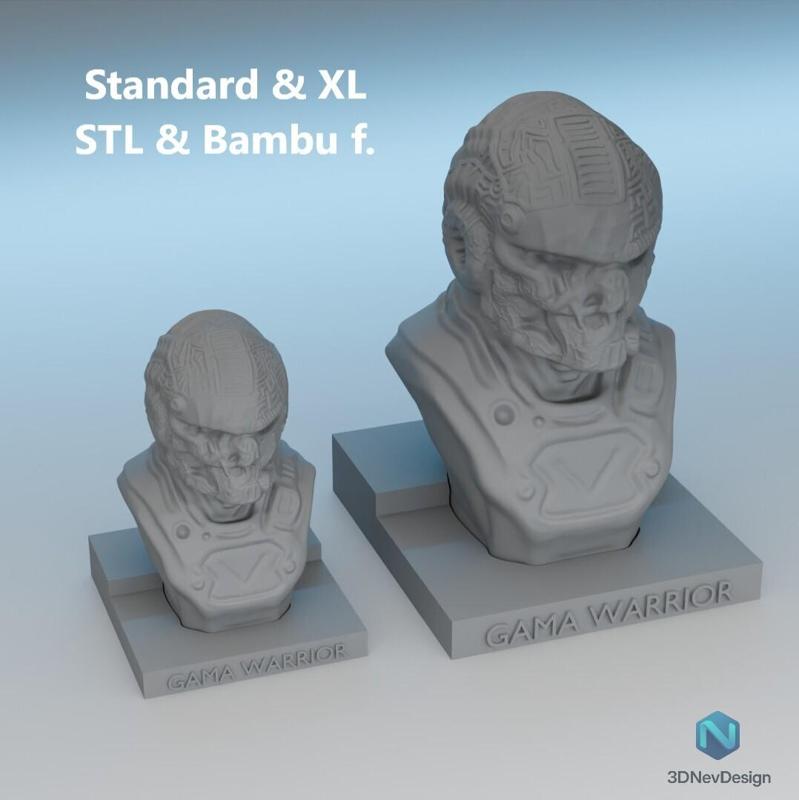 Gama Warrior Bust + Base – Cosmic Warriors Collection (Standard + XL)