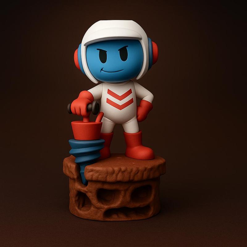 Dig Dug Taizo Hori Figure Collectible Retro Game Character Model