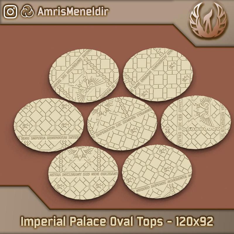 120x92mm Oval Base Tops - Imperial Palace