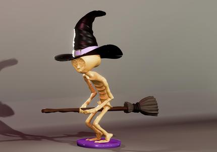 Mummified Mexico alien prettent to be a wiych for halloween