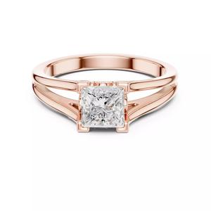 Solitaire 1CT Princess Cut Split Shank Ring 3DM STL Video