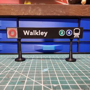 OCTranspo Transit - O Train light rail station signs, Ottawa Canada - Walkley