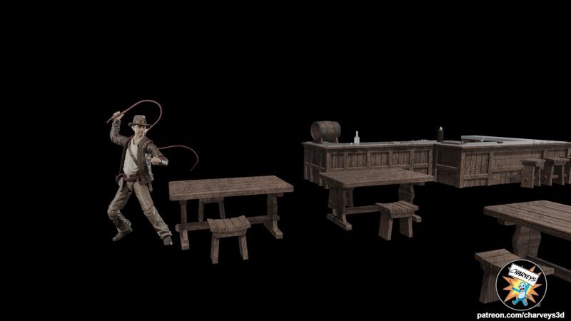 Marion's Bar (The Raven) Indiana Jones for 3.75 and 6  inch figures