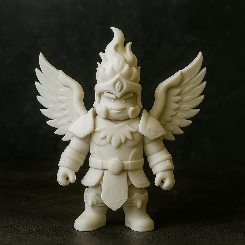 Winged Flame Warrior Figure – Fantasy Resin 3D Print Toy
