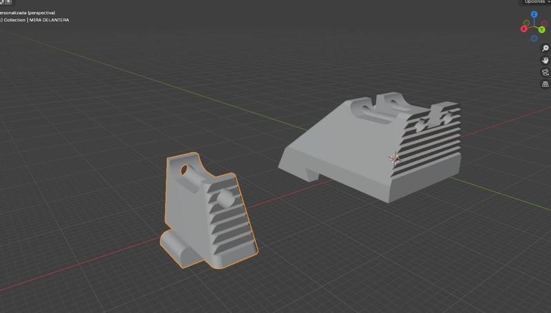 HEIGHT SIGHTS FOR OPTICAL FIBER  (Airsoft: Colt 1911 RAIL GUN Cybergun)