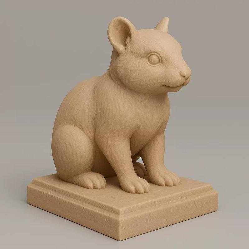 A Sitting Mouse Figurine