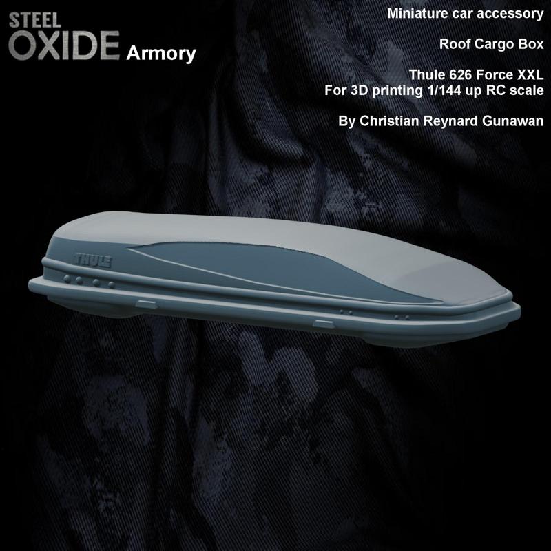 Miniature car roof cargo box Thule 626 Force XXL