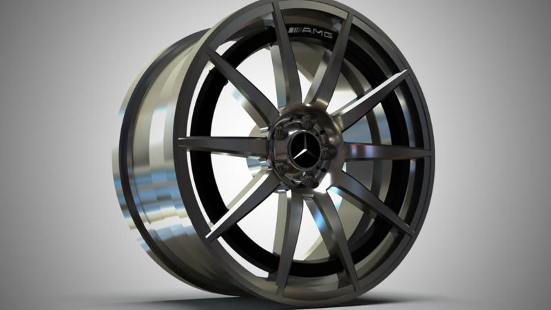 MERCEDES RIM 3D MODELING STL