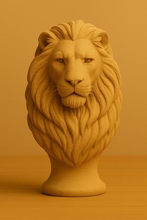 Lion Bust 3D Model – Detailed Animal Sculpture for 3D Printing (STL/OBJ)