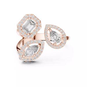 Halo Trio Solitaire Ring 3dm stl renders animation videos