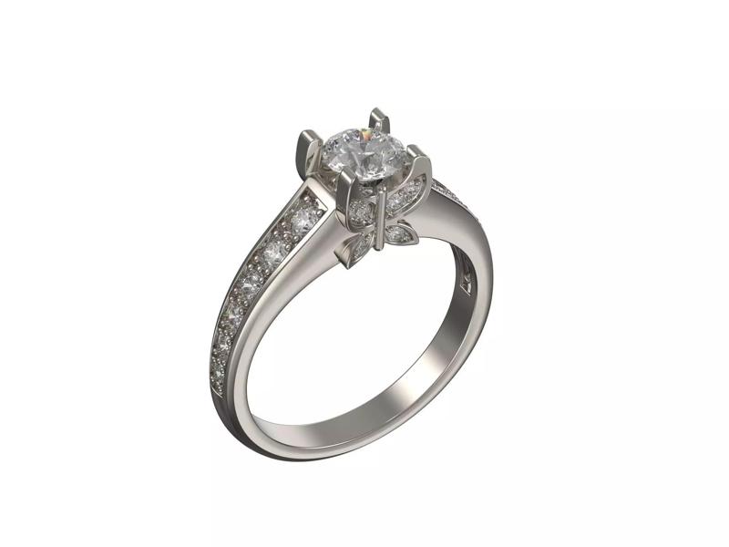 1008-Butterfly ring with central diamond