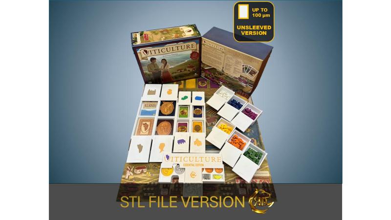 Viticulture Essential Edition Board Game Organizer | Insert | Premium Storage Solution - UNSLEEVED Version - STL file for 3D printing
