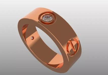 CRT LOVE RING WITH STONES PRINTABLE MODEL 16mm diameter