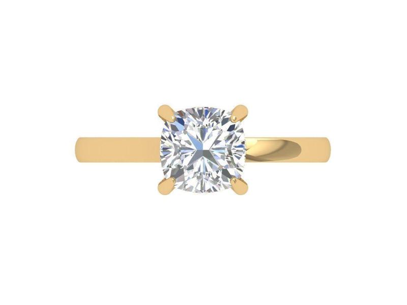Cushion Solitaire Ring