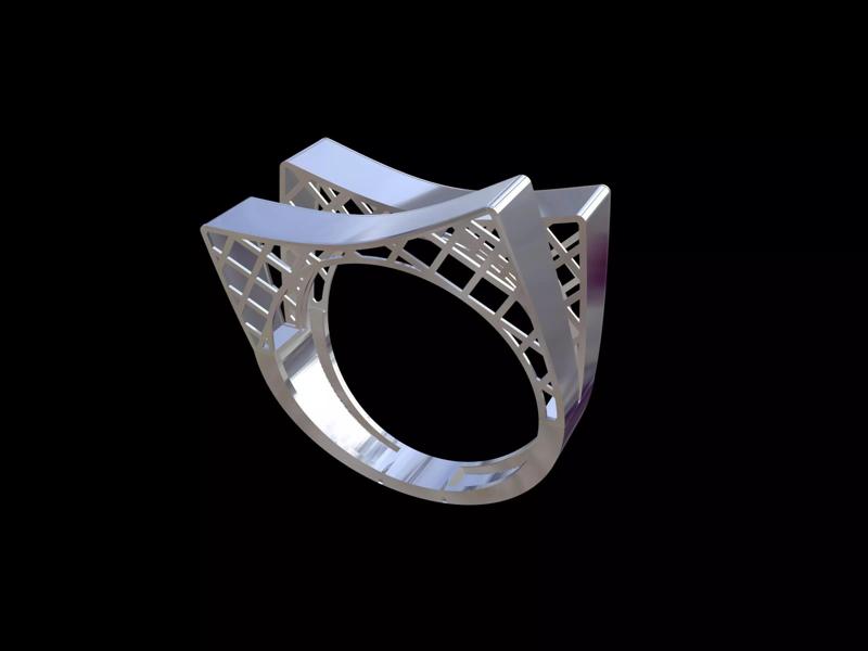 Curved 2 part fusion ring