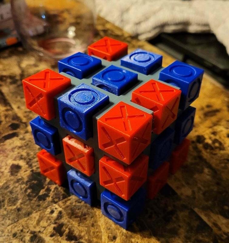 Tic Tac Toe Cubed 5mm magnets