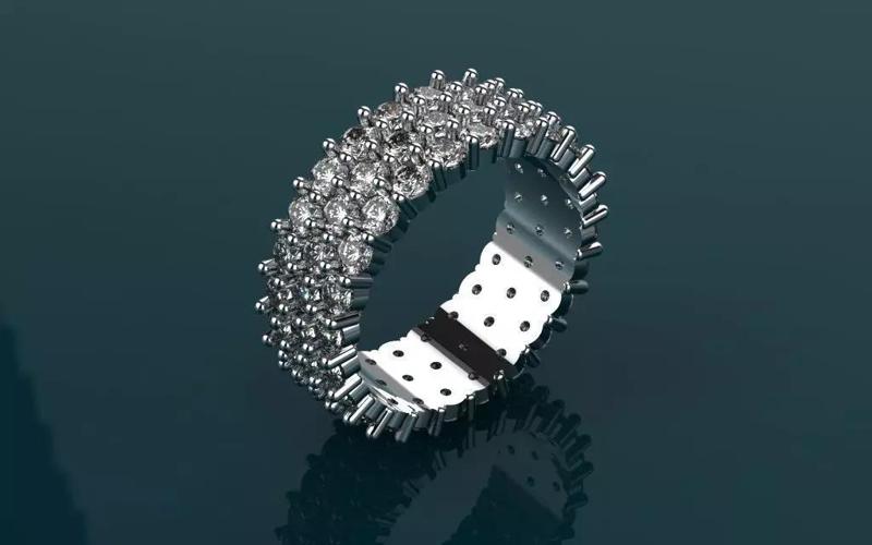 Diamond Ring -Size 9 - Jewelry 3D - AN-358