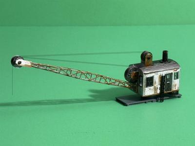 FLAT CAR CRANE 1:87 HO SCALE