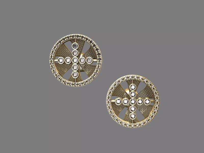 diamond jali earings