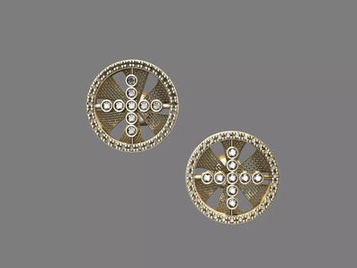 diamond jali earings