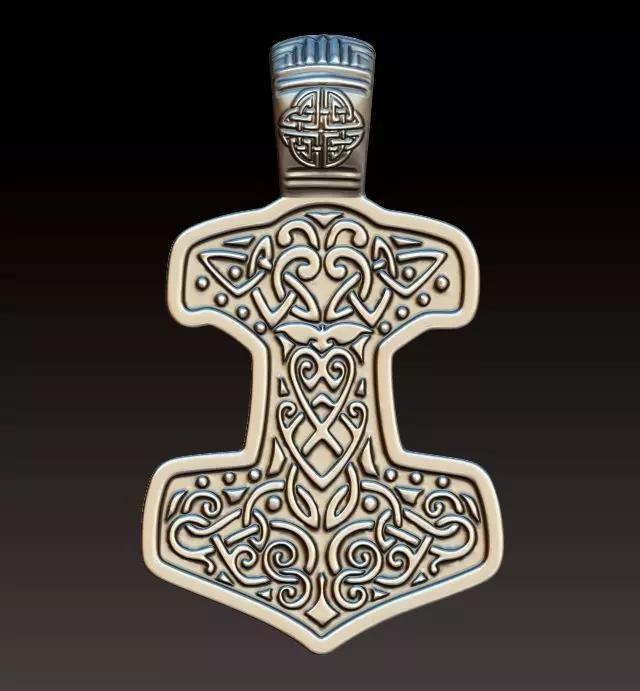 designer viking THOR HAMMER pendant