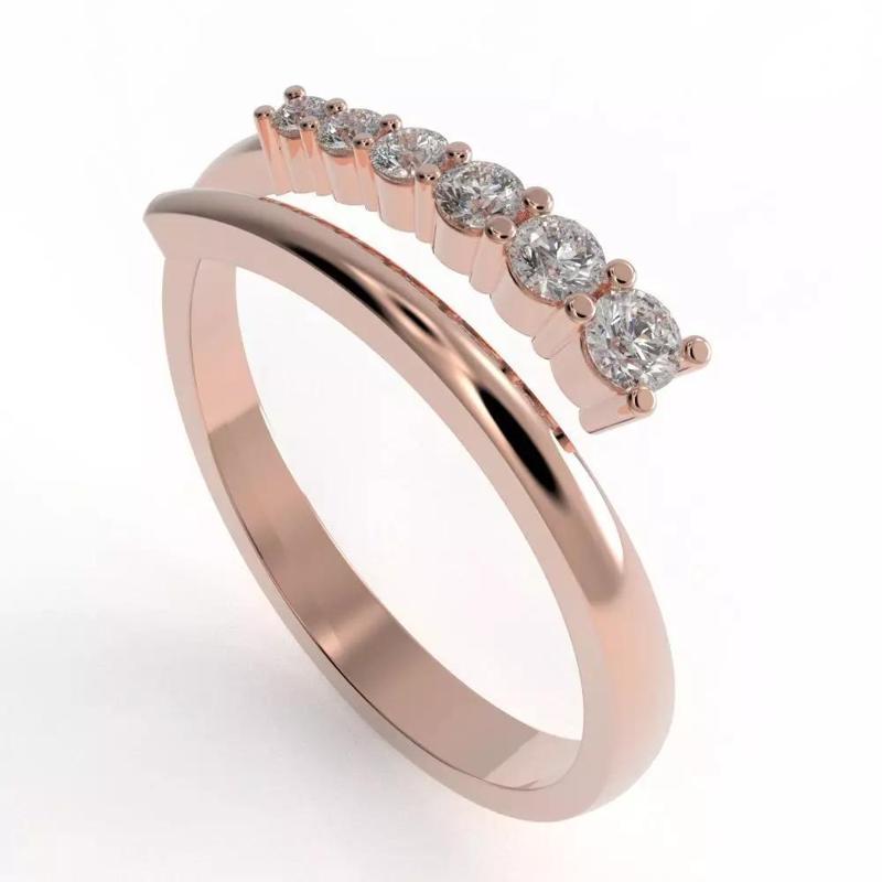 Descreasing diamond ring