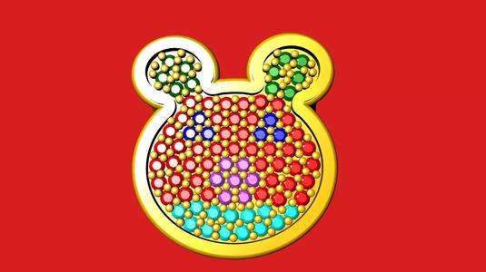 Designer Mickey pave ring stl verified