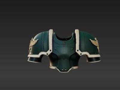 Imposing Grimdark Shoulder Plates - First Legion Custodian Style Pauldrons - Heavily Armored Sci-Fi Hero Bits