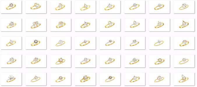 54 WOMEN RING FILES LESS THAN 2 GM LIGHT WT