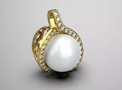 Mabe Pearl Gold Pendant with Diamond Halo pp0054