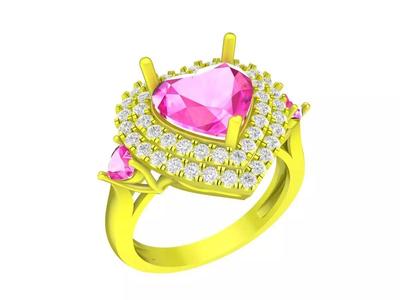 7311 heart diamond engagement women ring