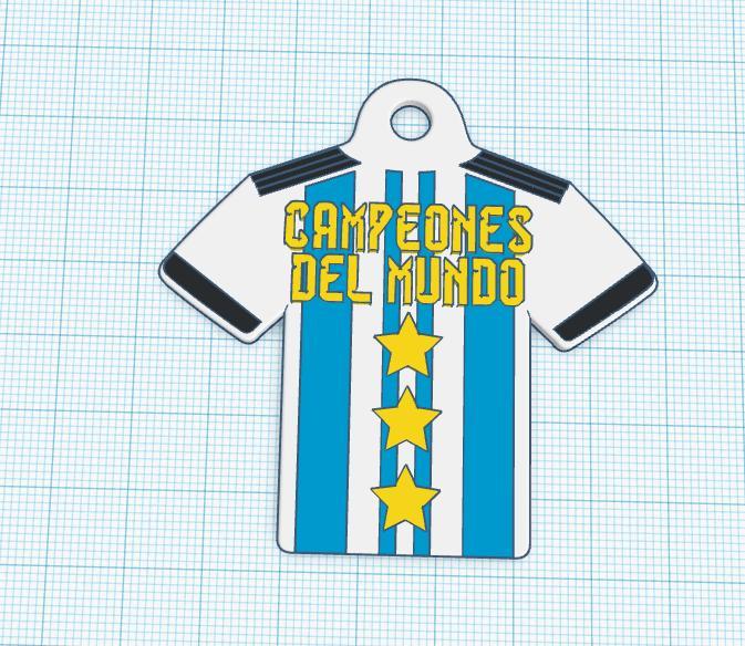 Argentina World Champions T-Shirt Key Ring