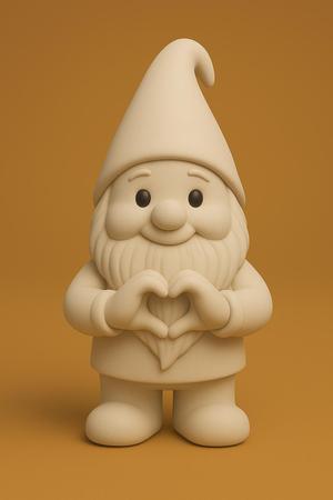 Love Gnome – Cute 3D Printable Figurine Holding a Heart