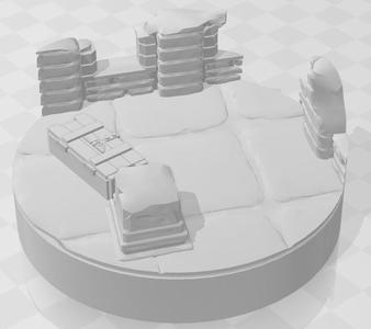 80mm Base ruins with and without crate