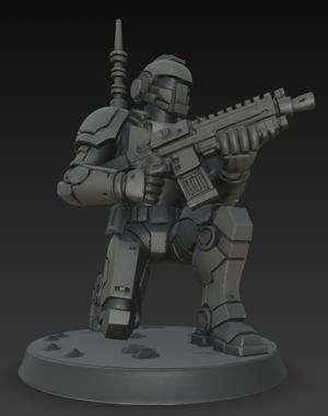 futuristic robot soldier