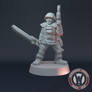 Arcadian Sergeant with Laserpistol and Chainsaw Sword