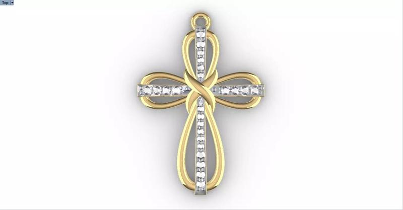 CROSS DIAMOND PENDANT