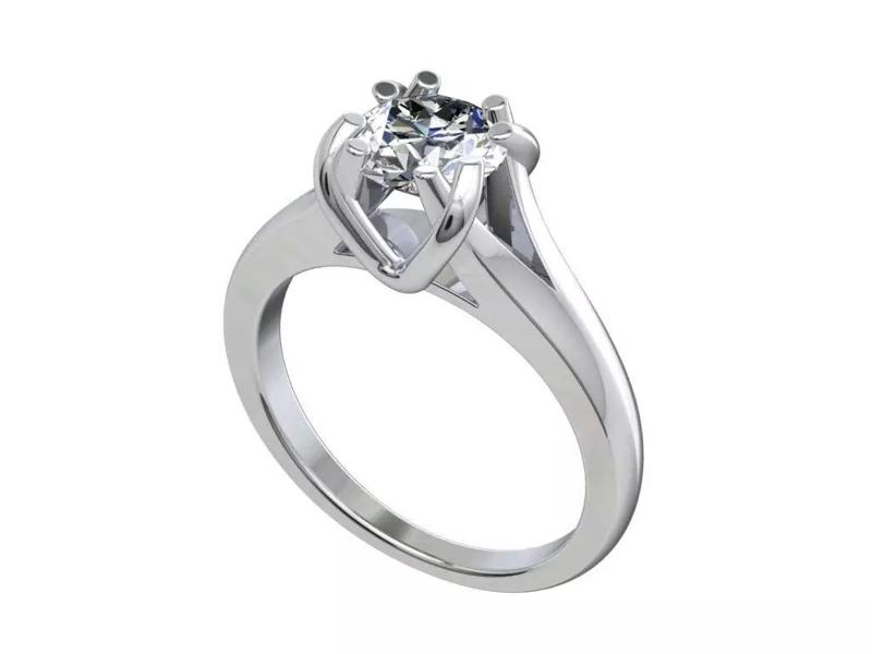 Engagement Ring  STL File Format ready For 3D Printing - CC80Tin