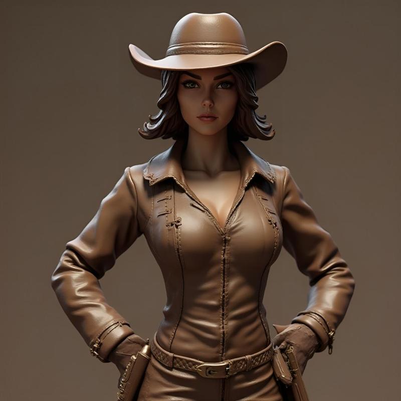 Desert Gunslinger - 28-32mm Miniature