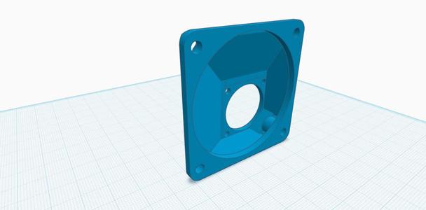30mm to 60mm Fan Adaptor Box - Offset on two axis.