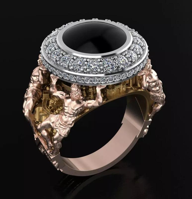 Atlant Ring 3DM STL OBJ model for 3D printing and CNC