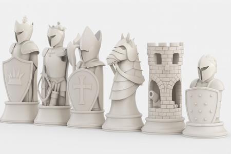 Medieval Legends Chess Set – 3D Printable OBJ (Epic Detailed Pieces)