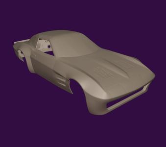 RC BODY 64 CORVETTE CHEVROLET RACE WIDEBODY 3D STL PRINT