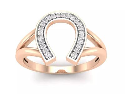 AV 497 Diamond Ladies Right Hand Horse Shoe Ring