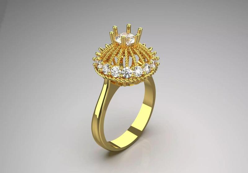 Engagement ring luxurious royal classic design model sr0003