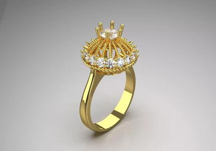 Engagement ring luxurious royal classic design model sr0003