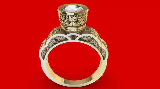 butterfly basket ornament ring stl verified